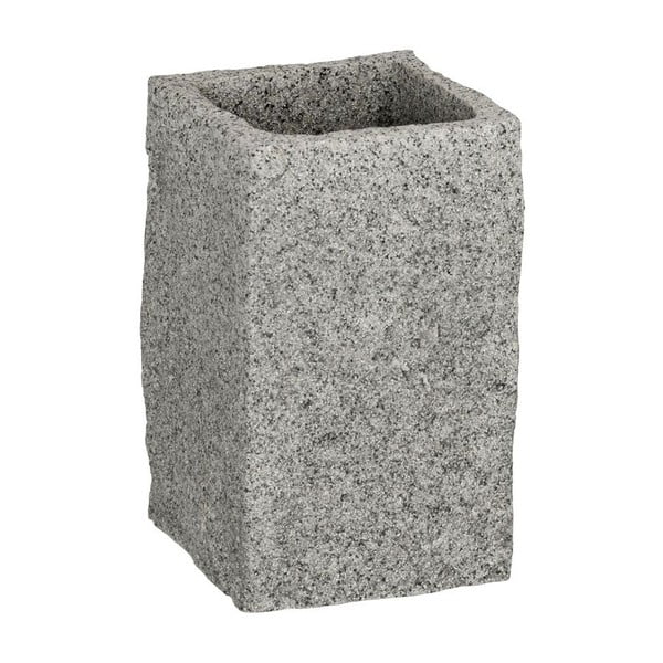 Szary kubek na szczoteczki do zębów Wenko Granite-image-1