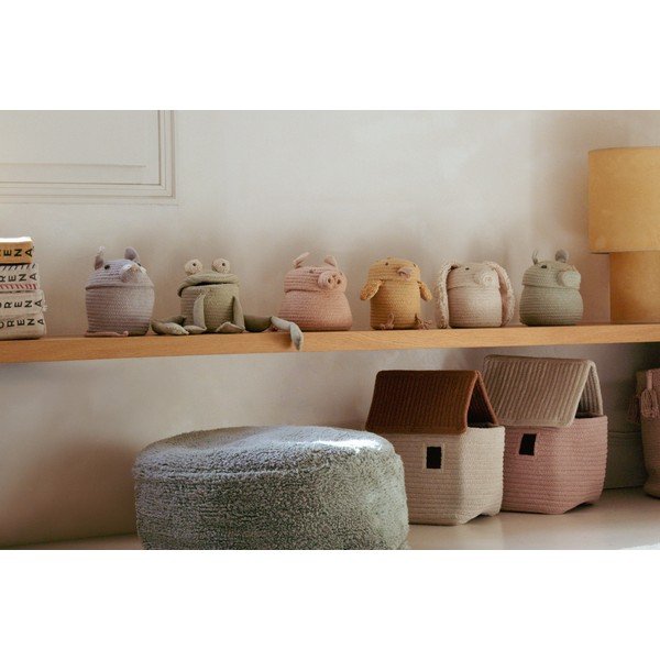 Szary tekstylny dziecięcy kosz na zabawki ø 15x15 cm Mini Renata the Rat – Lorena Canals-image-4