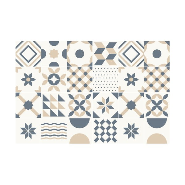 Zestaw naklejek na kafelki 24 szt. 15x15 cm Minimal – Ambiance-image-1