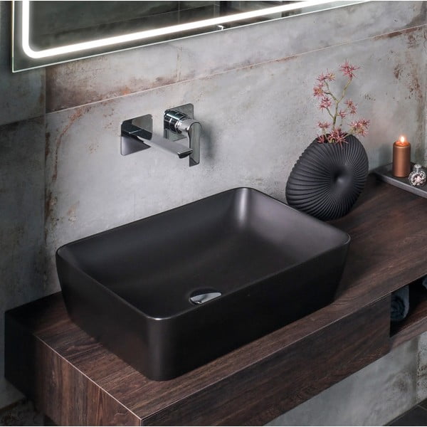Bateria umywalkowa podtynkowa w kolorze matowej czerni (1 otwór) Pax – Sapho-image-1