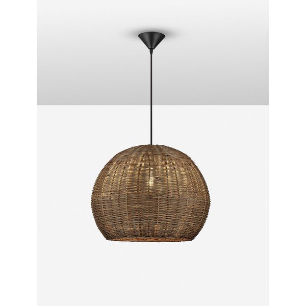 Rattanowa lampa wisząca w naturalnym kolorze ø 39 cm Rielo – Nova Luce-image-3