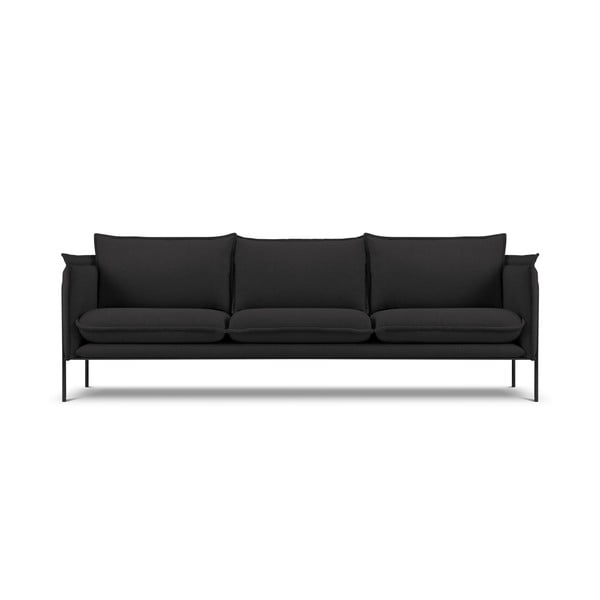 Czarna sofa Interieurs 86 Andrea, 218 cm
