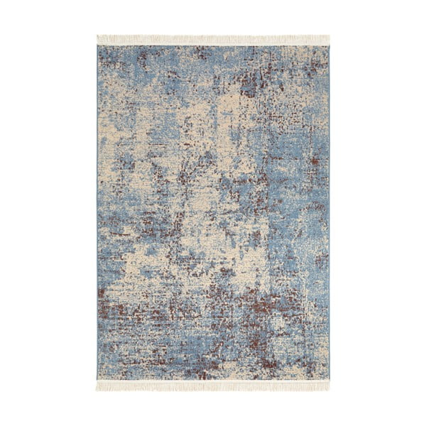 Niebiesko-szary dywan z domieszką bawełny z recyklingu Nouristan, 160x230 cm
