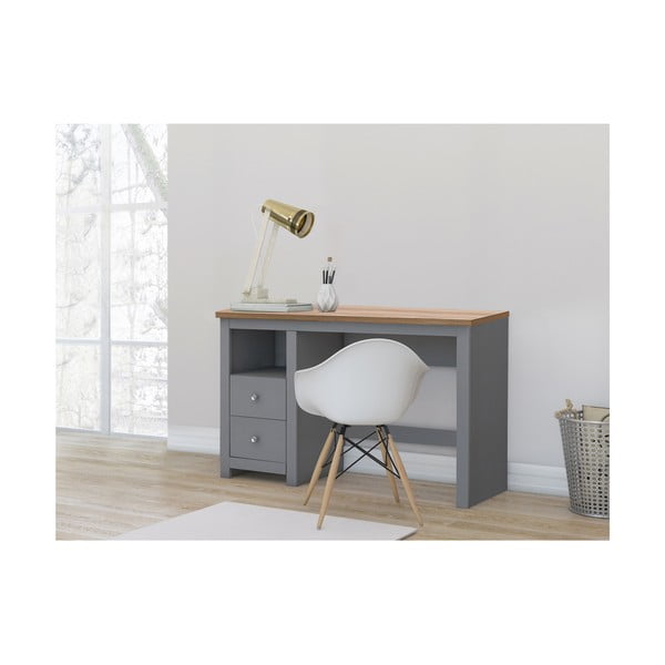 Biurko z blatem w dekorze dębu 50x120 cm Emerald – Støraa-image-1