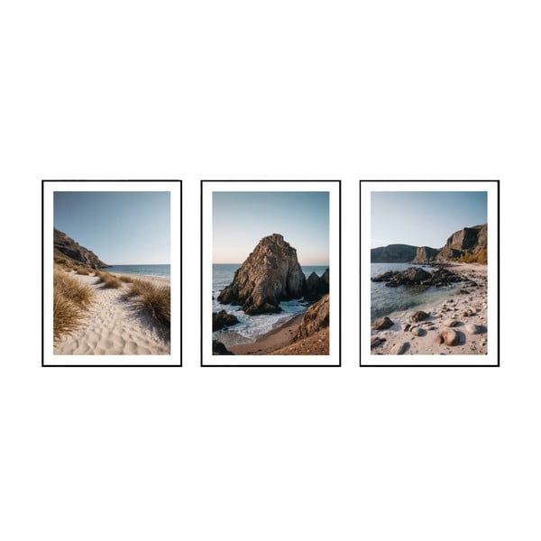 Obrazy zestaw 3 szt. 30x40 cm Rocky Coast