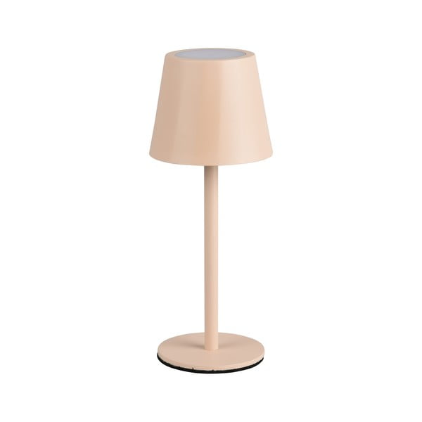 Kremowa lampa stołowa LED z metalowym kloszem (wysokość 21 cm) Diaz – Trio
