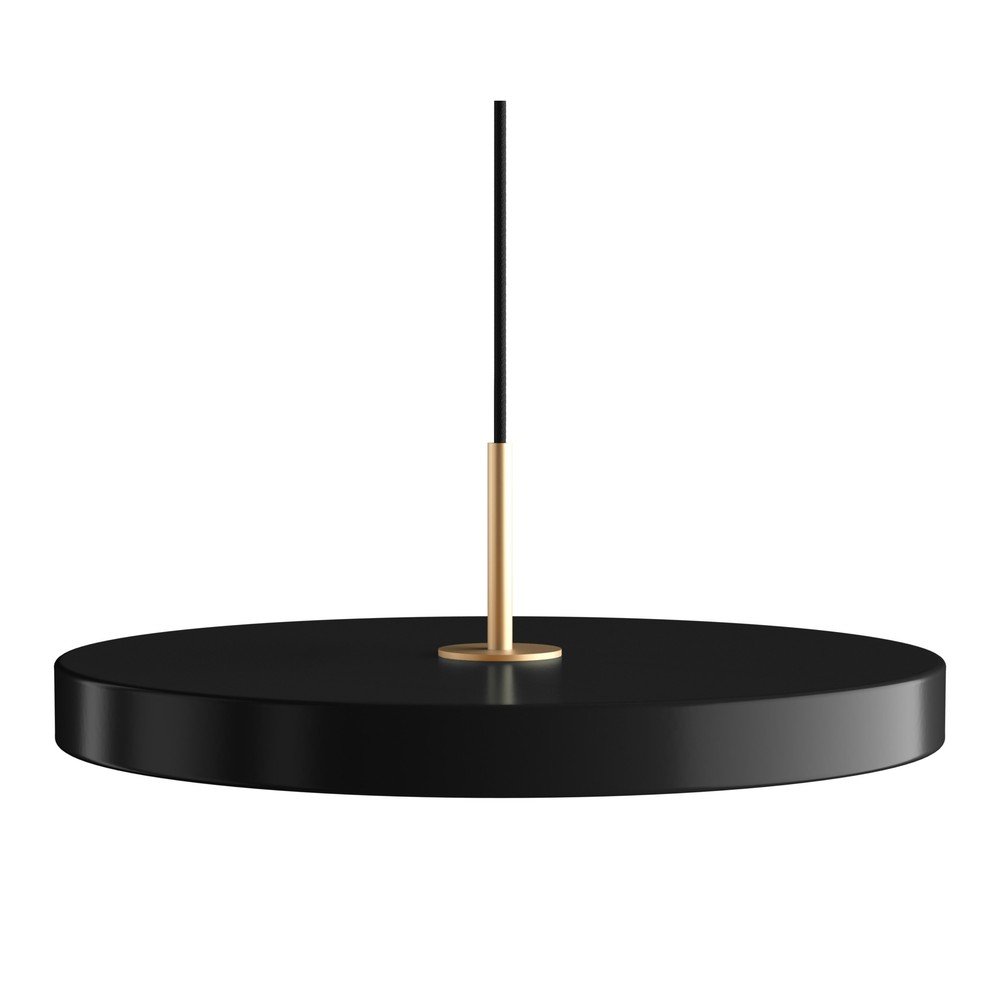 Czarna lampa wisząca LED ze ściemniaczem i metalowym kloszem ø 43 cm Asteria Plus Medium – UMAGE