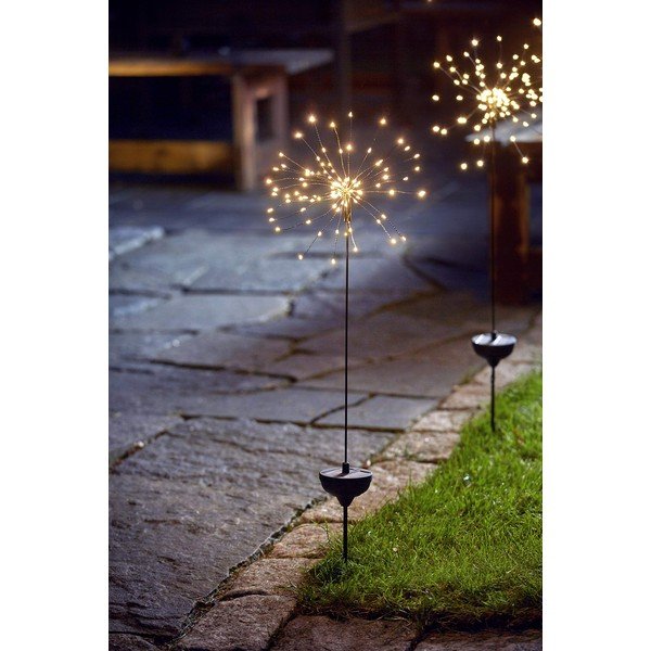Ogrodowa lampa solarna LED z białymi diodami Star Trading Firework, wys. 100 cm-image-1