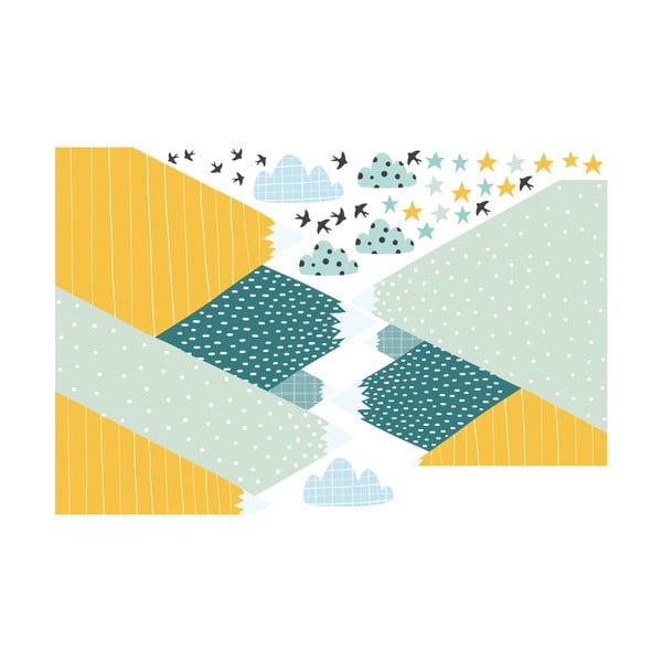 Naklejka ścienna Ambiance Giant Kid Sticker Scandinavian Mountains Ziska-image-1