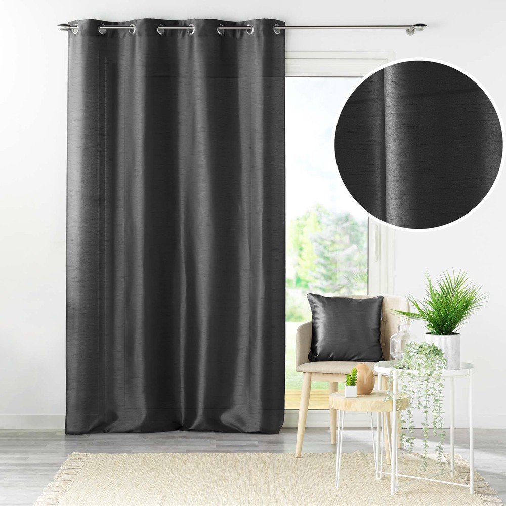 Ciemnoszara zasłona z mikrosatyny 140x240 cm Shana – douceur d'intérieur (zdjęcie 8)