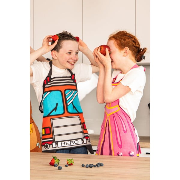 Fartuszek dziecięcy z bawełny z recyklingu Hero – Tiseco Home Studio-image-2