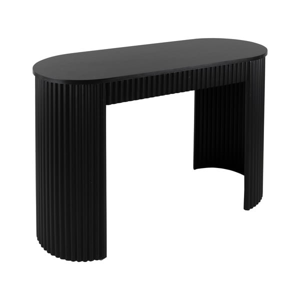 Czarna metalowa konsola 40x100 cm Estriado  – Leitmotiv-image-1
