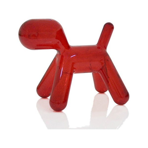 Krzesło Puppy przejrzyste czerwone, 56 cm