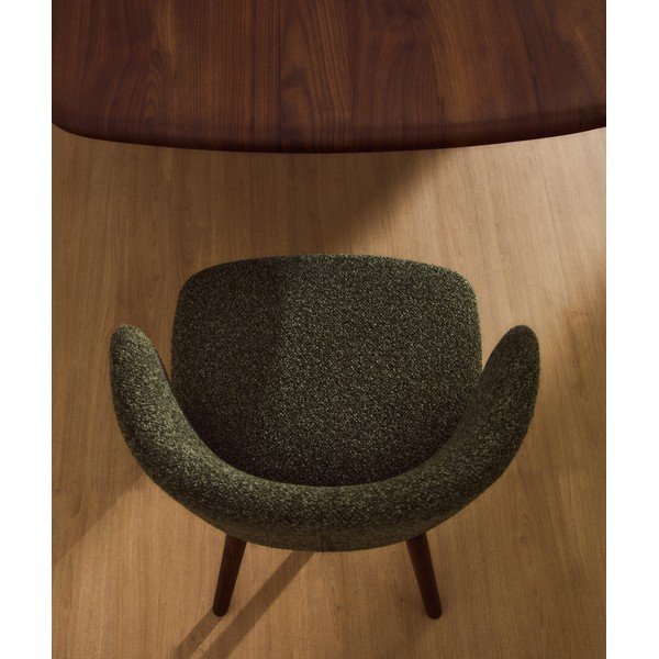 Zielony tapicerowany fotel jadalniany Ciselia – Kave Home-image-1