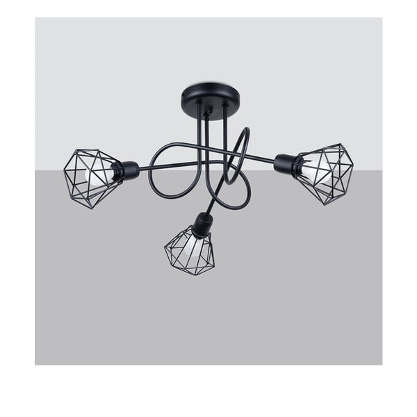 Czarna lampa sufitowa ø 10 cm Varpu – Sollux-image-4