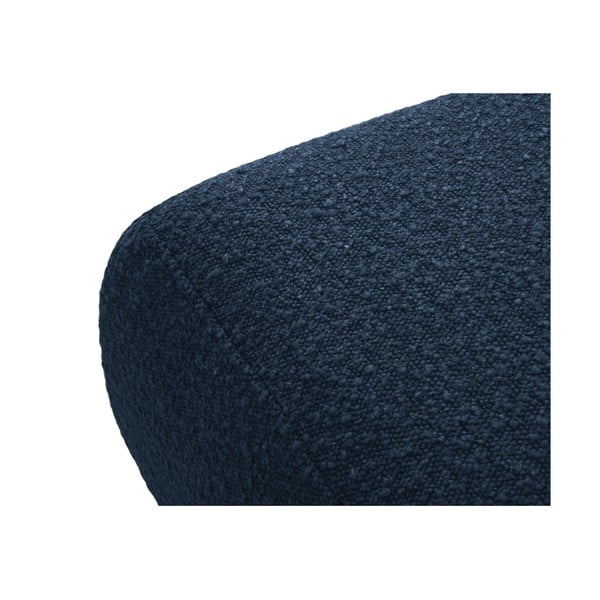 Ciemnoniebieski puf z materiału bouclé Molino – Micadoni Home-image-2