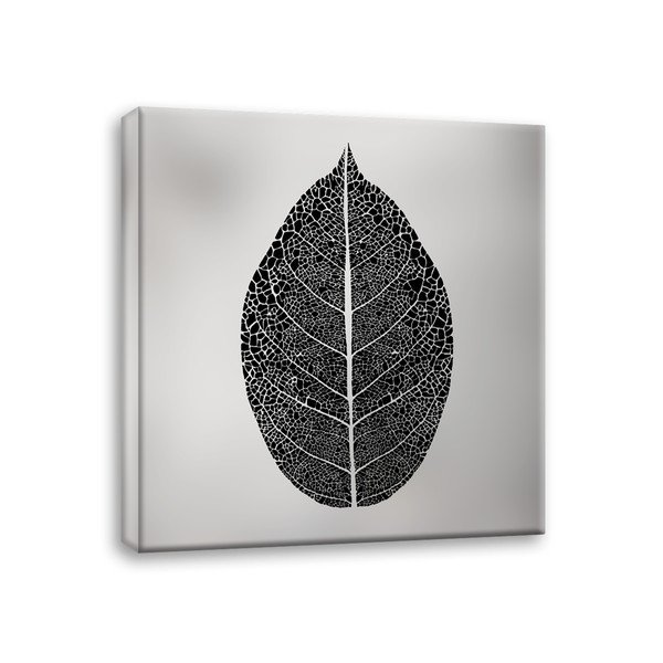 Obraz Styler Canvas Silver Uno Black Leaf, 65x65 cm-image-2