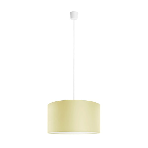 Lampa wisząca Tres, kremowo-biała, średnica 40 cm