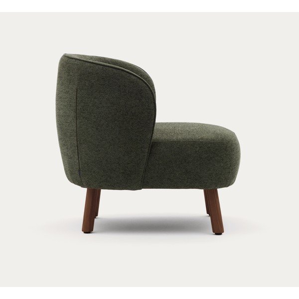 Fotel z tkaniny szenilowej w kolorze khaki Ulit – Kave Home-image-3