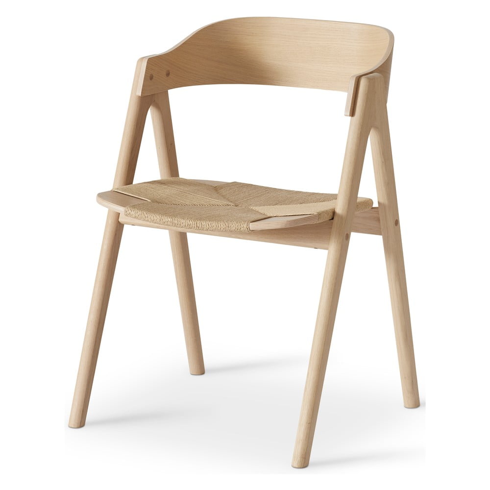 Krzesło z drewna bukowego z rattanowym siedziskiem Findahl by Hammel Mette