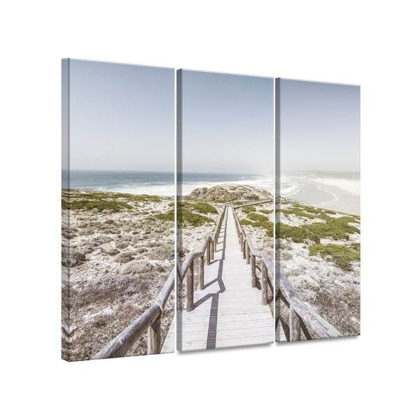 Obraz wieloczęściowy Styler Canvas By The Sea, 27x75 cm