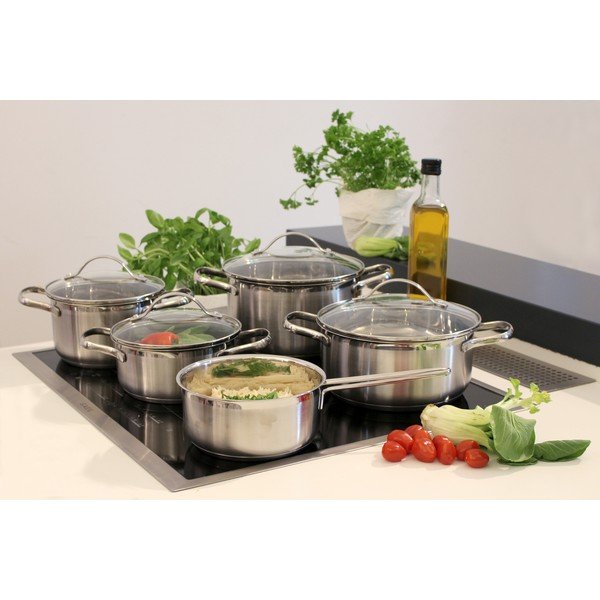Zestaw garnków 9 szt. ze stali nierdzewnej Horizon – ELO-image-1