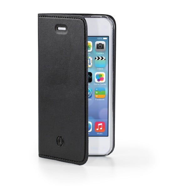 Czarna
  ultra cienka obudowa - portmonetka na karty Celly Air na iPhone 5