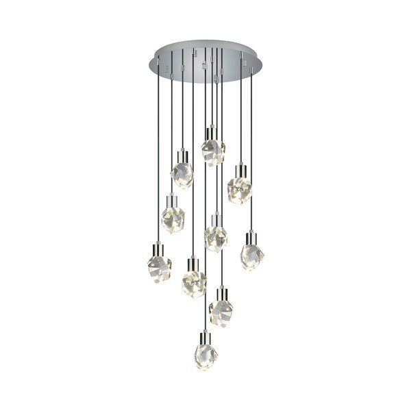 Lampa wisząca LED w kolorze srebra ze szklanym kloszem ø 51,5 cm Verano – Trio Select