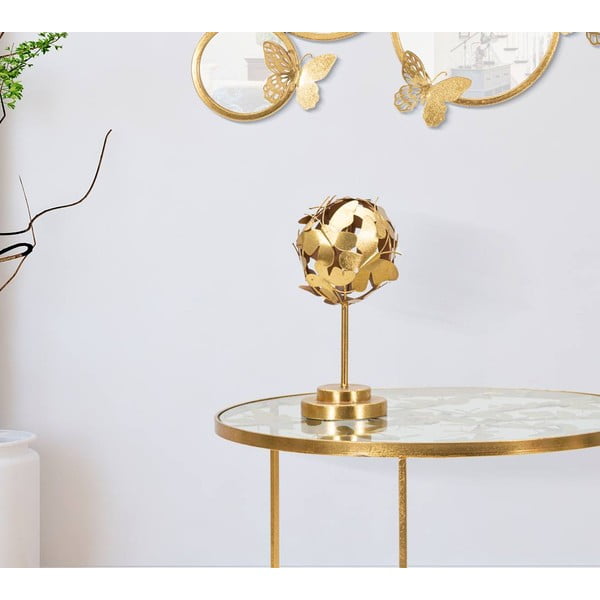 Metalowa figurka w dekorze w kolorze złota Mauro Ferretti Butterfly-image-1