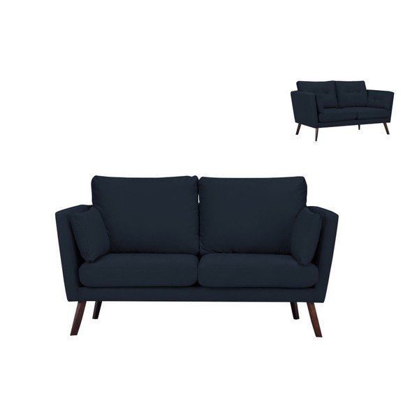 Granatowa sofa 2-osobowa Mazzini Sofas Elena-image-2