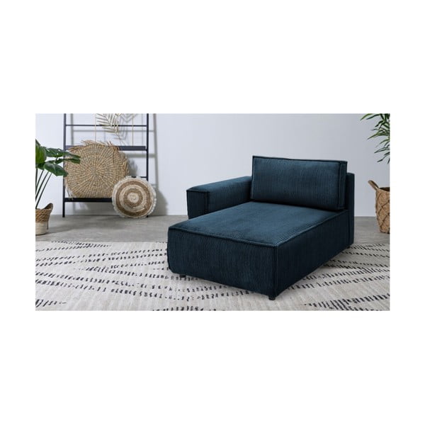 Ciemnoniebieski sztruksowy moduł sofy (lewostronny) Nihad modular – Bobochic Paris-image-1