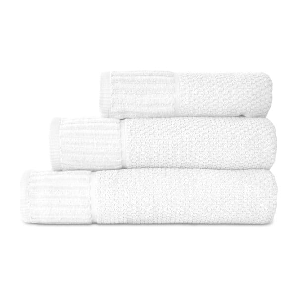 Komplet 3 białych ręczników Artex Suprem