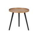 Stolik z blatem w dekorze jesionu WOOOD Mesa, ø 45 cm