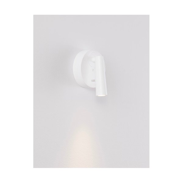 Aluminiowa lampa punktowa LED z elastyczną konstrukcją w matowym białym kolorze 7x10 cm Tico – Nova Luce-image-2