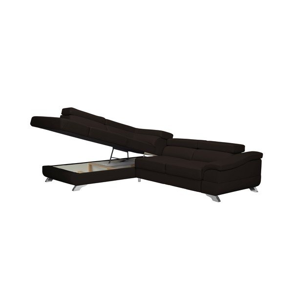 Ciemnobrązowy rozkładany narożnik lewostronny Windsor & Co Sofas Gamma-image-4