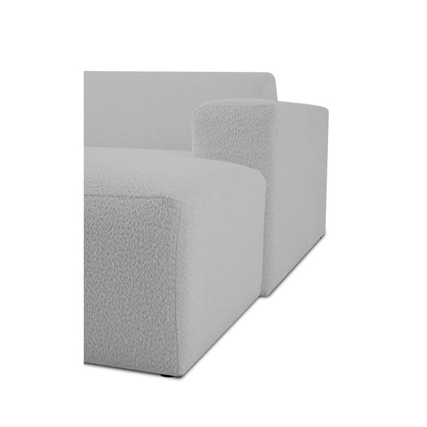 Biały moduł sofy z materiału bouclé (prawostronny) Roxy – Scandic-image-4