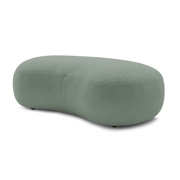 Jasnozielony podnóżek z materiału bouclé Saint-Germain – Bobochic Paris-image-3