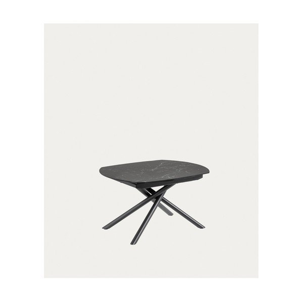 Rozkładany stół z dodatkowym blatem z ceramicznym blatem 100x130 cm Yodalia – Kave Home-image-3