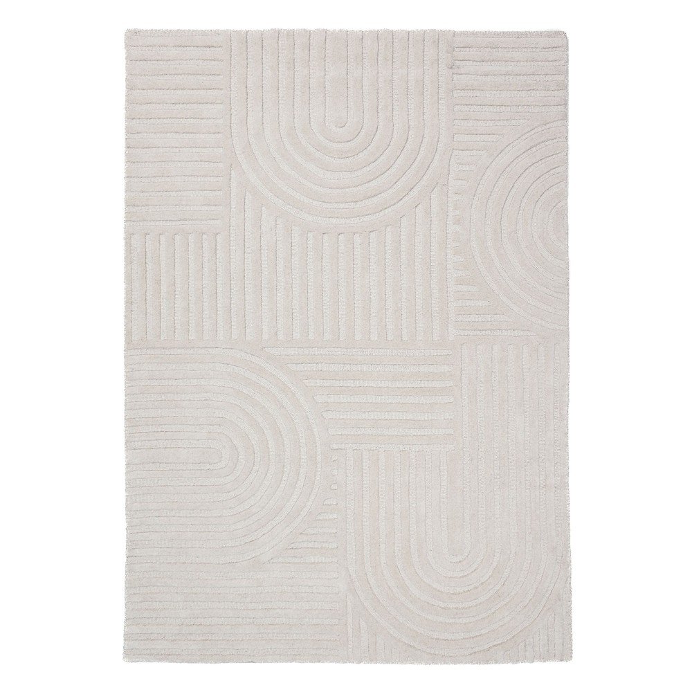 Wełniany dywan tkany ręcznie w kolorze kości słoniowej 160x230 cm Zen Garden – Flair Rugs