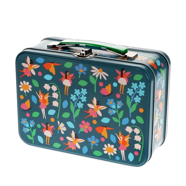 Ciemnoniebieska metalowa walizka dziecięca 19x8x17 cm Fairies in the Garden – Rex London-image-4