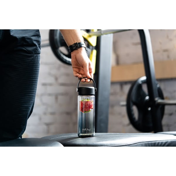 Czarna szklana butelka 350 ml Fuori – Vialli Design-image-3