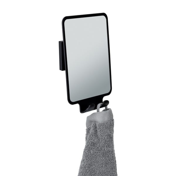 Lustro kosmetyczne z wieszakiem 14x19.5 cm Quadro Black – Wenko-image-4