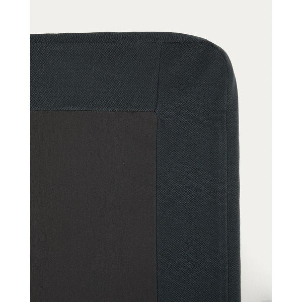 Antracytowe tapicerowane łóżko jednoosobowe 90x200 cm Jaira – Kave Home-image-4