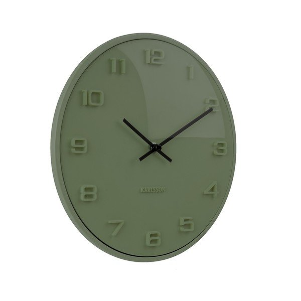 Zielony zegar Karlsson Elevated, ⌀ 25 cm-image-1