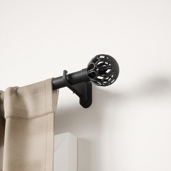 Stalowy regulowany karnisz w kolorze matowej czerni 107 - 305 cm Aria – Umbra-image-1