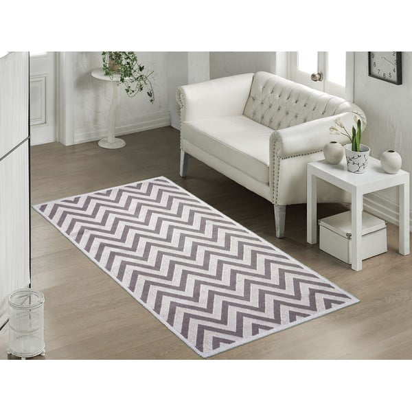 Beżowy bawełniany dywan Vitaus Zikzak, 60x90 cm-image-1