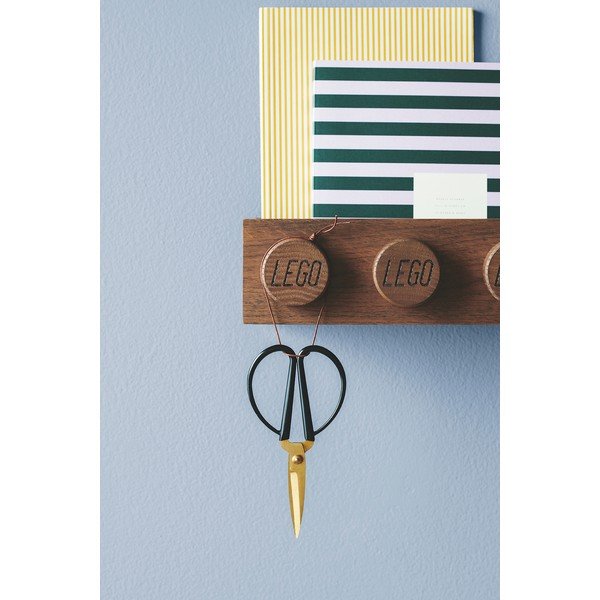 Dziecięca półka z drewna dębowego bejcowanego na ciemno LEGO® Wood-image-3