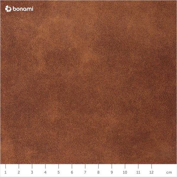 Karmelowobrązowy puf z imitacji skóry Actona Doria, ⌀ 60 cm-image-4