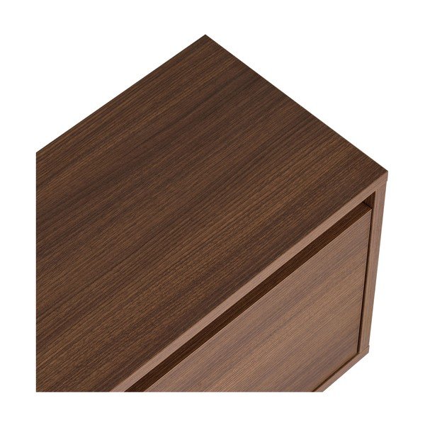 Szafka pod TV w dekorze orzecha w ciemnym naturalnym kolorze 160x42x30 cm Sentinel – Kalune Design-image-3