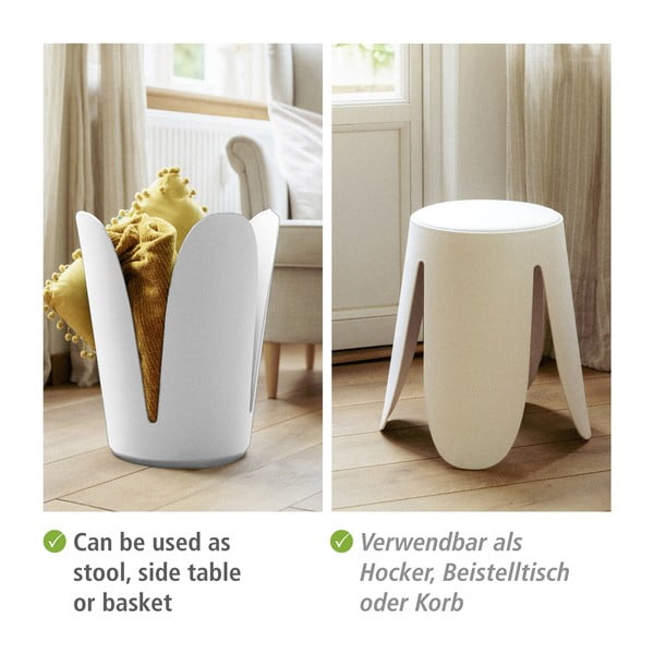 Biały plastikowy stołek Comiso – Wenko-image-4